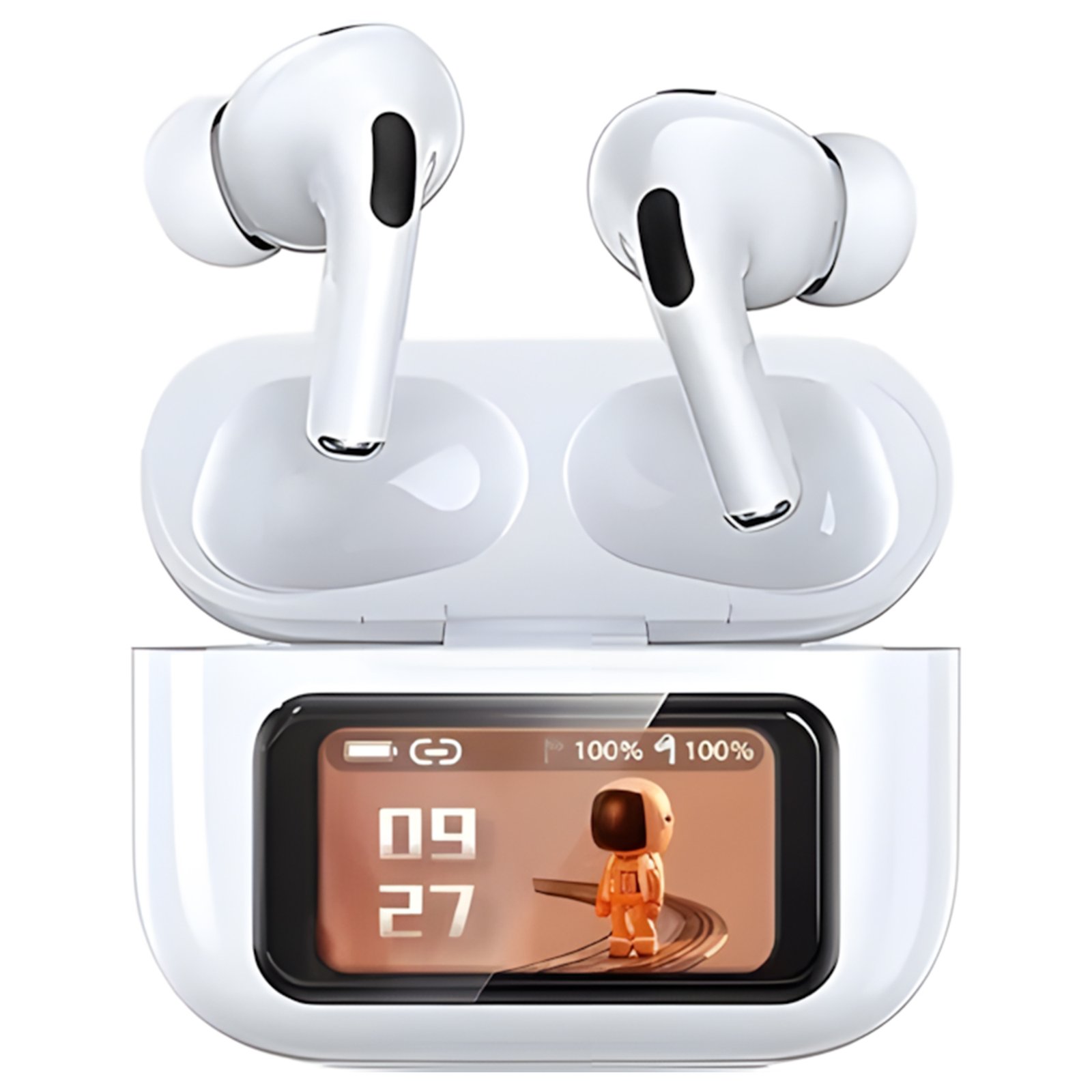 E9 Pro Touch Control Calling Display Airpods ANC and ENC White