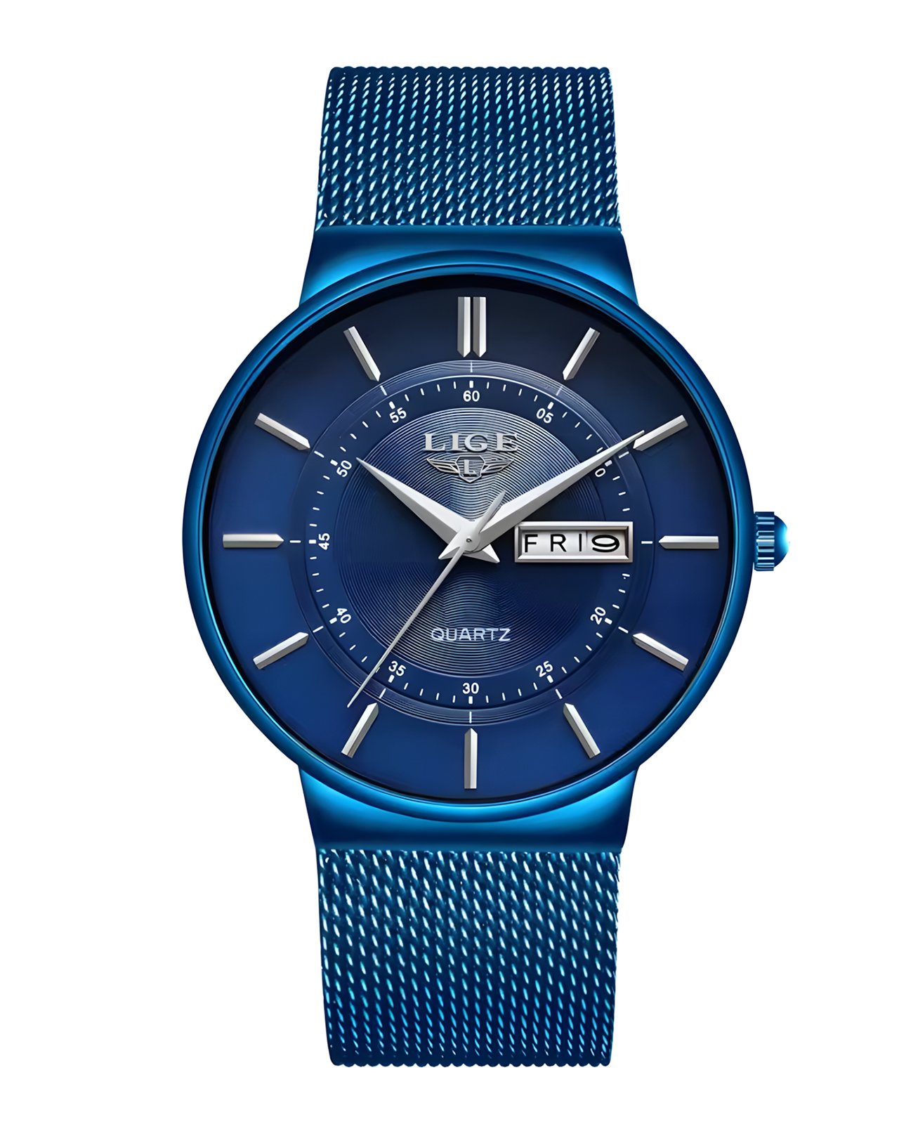 LIGE Ultra clock Watch Blue